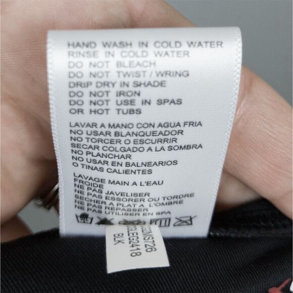 Calvin‎ Klein Black One Piece Swimsuit Size XL Tie Back Infinite Stretch V Neck - Picture 13 of 15